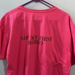 FUN “FIFTY AND FABULOUSLY” COTTON Glitter TEE XL 46-48 Back  NOT MY FIRST RODEO
